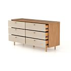 Solid Pine Wood 6-Drawer Dresser