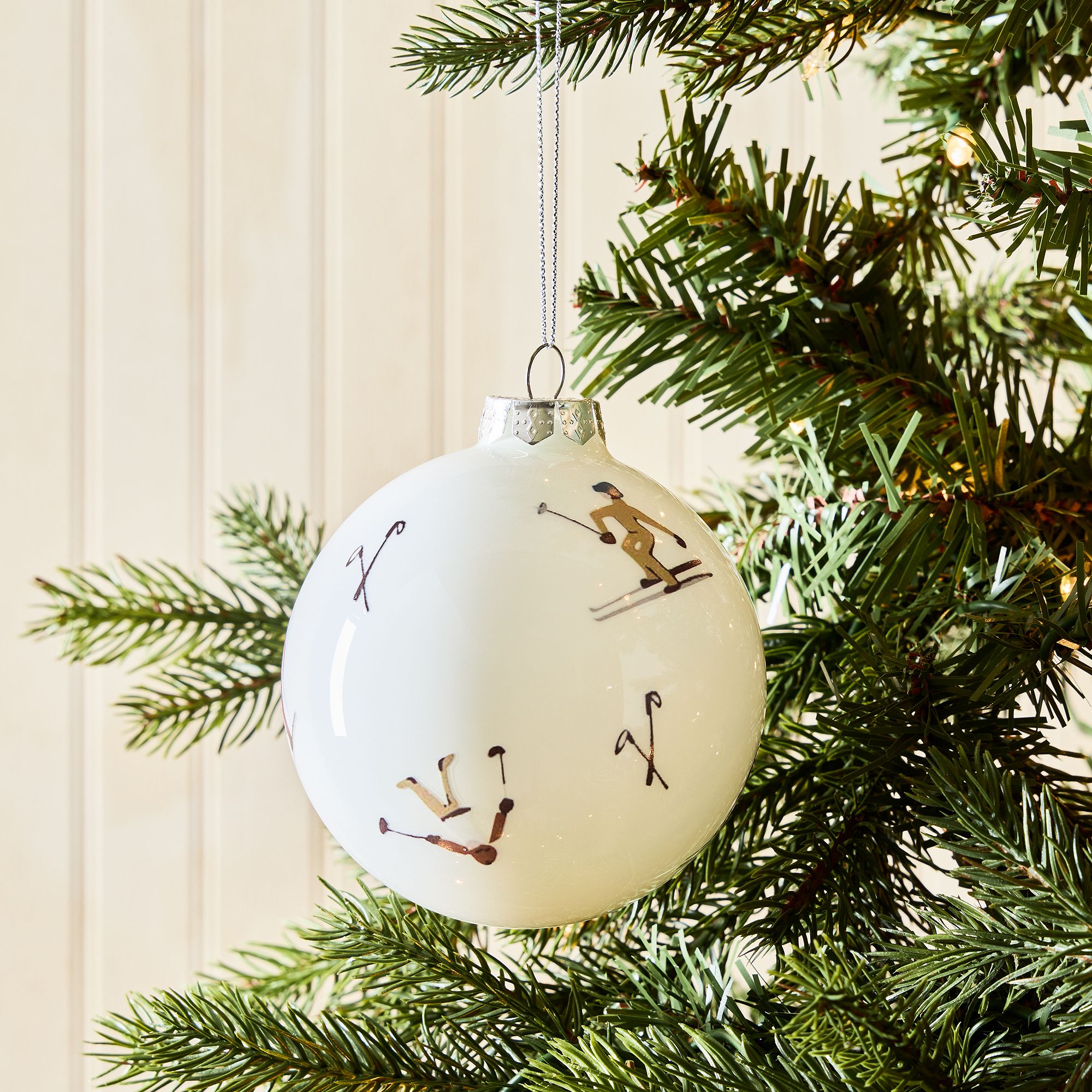 Glass Ski Ball Ornament | West Elm