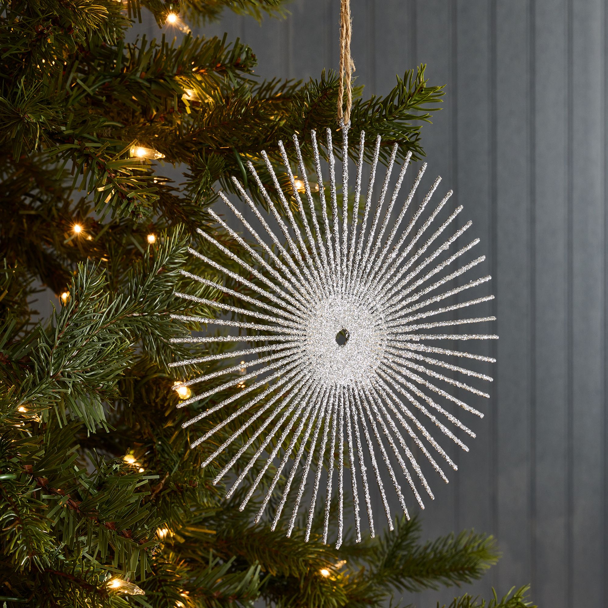 Glitter Sunburst Ornament | West Elm