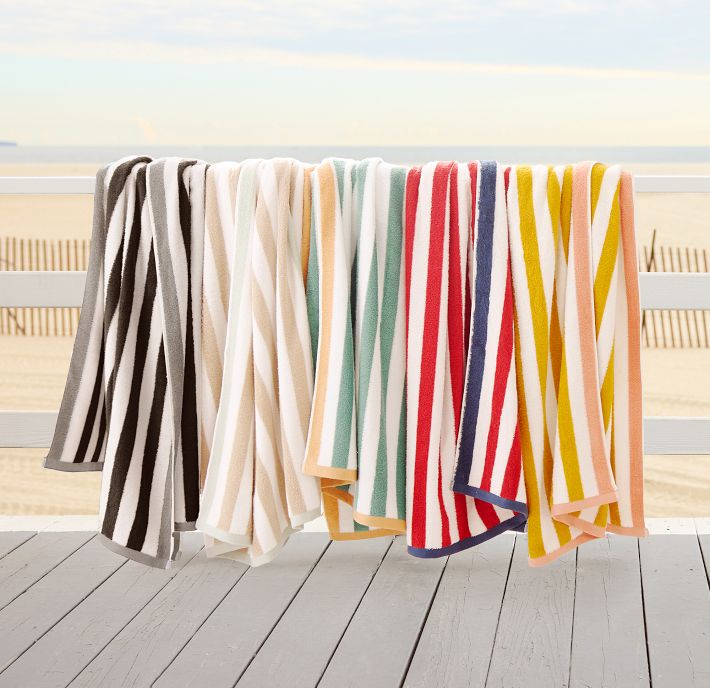 Biarritz Woven Stripe Beach Towel