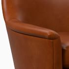 Phoebe Leather Chair - Wood Legs