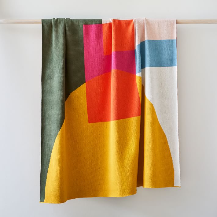 Half Moon Layered Blocks Throw