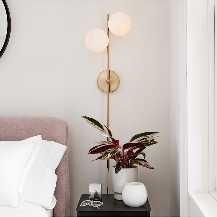 Staggered Glass 2 Light Plug In Sconce West Elm