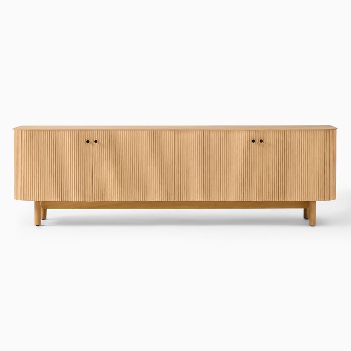 West elm natural wood 2024 media console