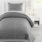 Honeycomb Quilt&#160;&amp; Shams - Charcoal