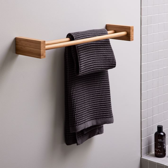 Bamboo Bronze Bathroom Accessories Double Towel Hook –, VESIMI Design