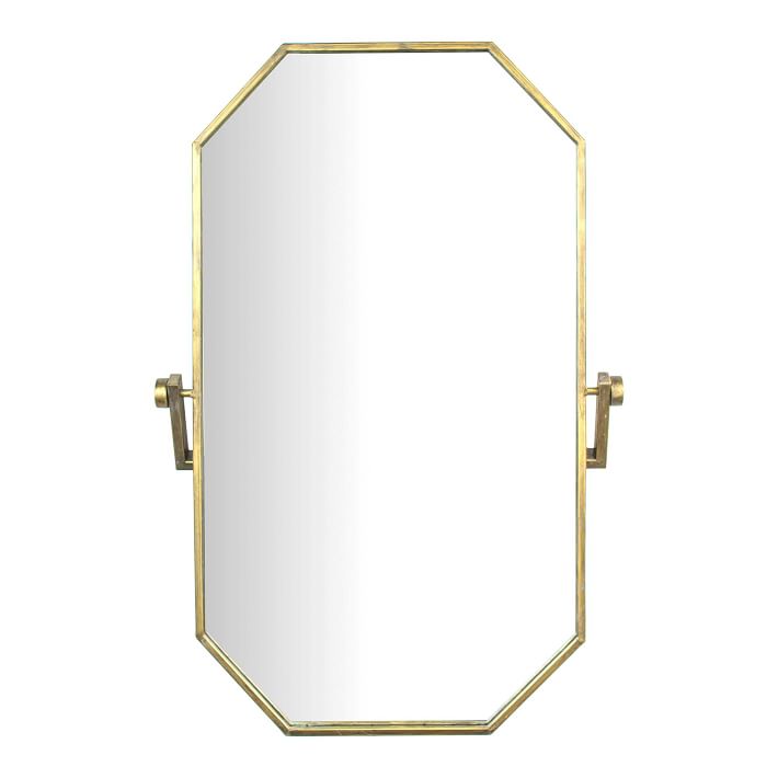 Rectangular Metal Wall Mirror w/ Adjustable Bracket