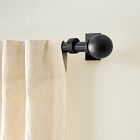 Oversized Ball Finial Adjustable Curtain Rod | West Elm