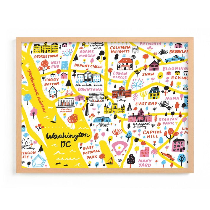 I Love DC Framed Wall Art by Minted for West Elm Kids