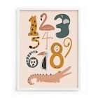 Safari Friends Numerals Framed Wall Art by Minted for West Elm Kids