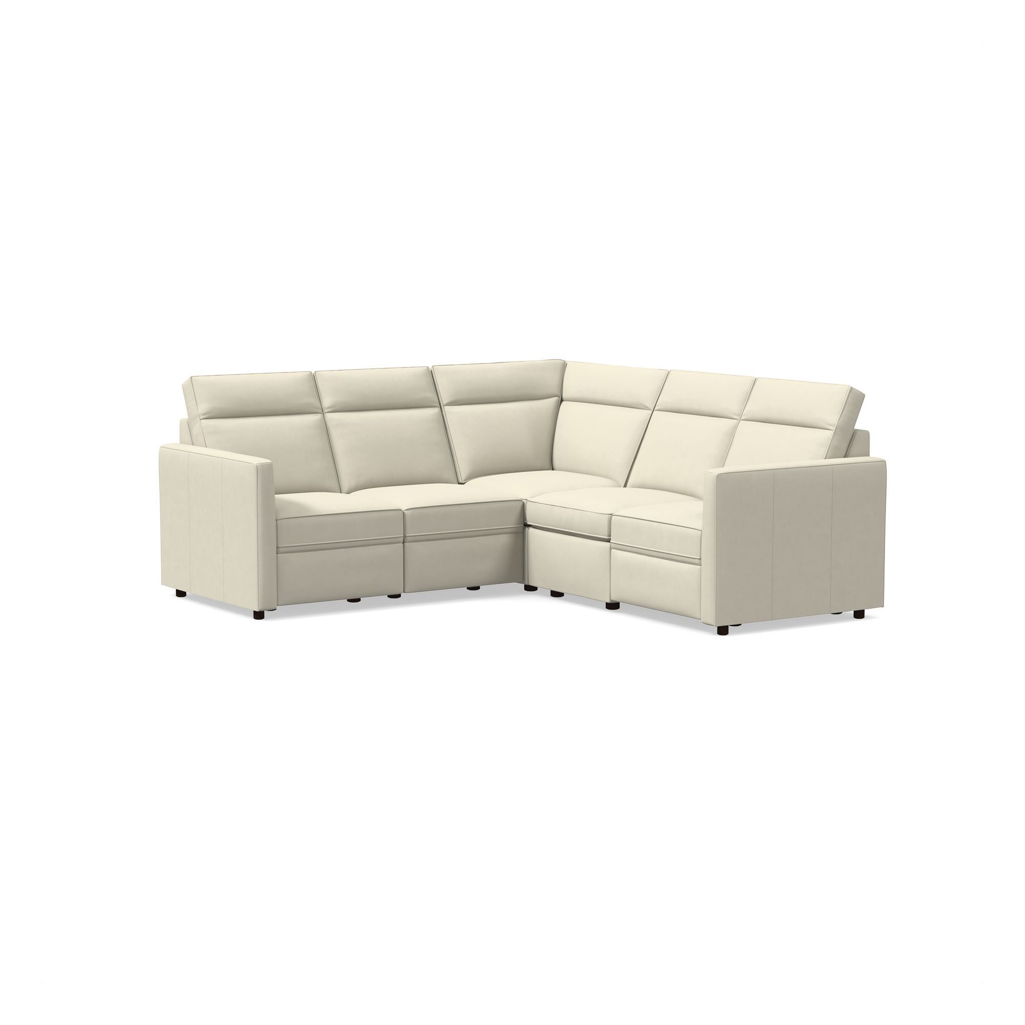 Harris Motion Reclining Leather 5-Piece L-Shaped Sectional (95") | West Elm