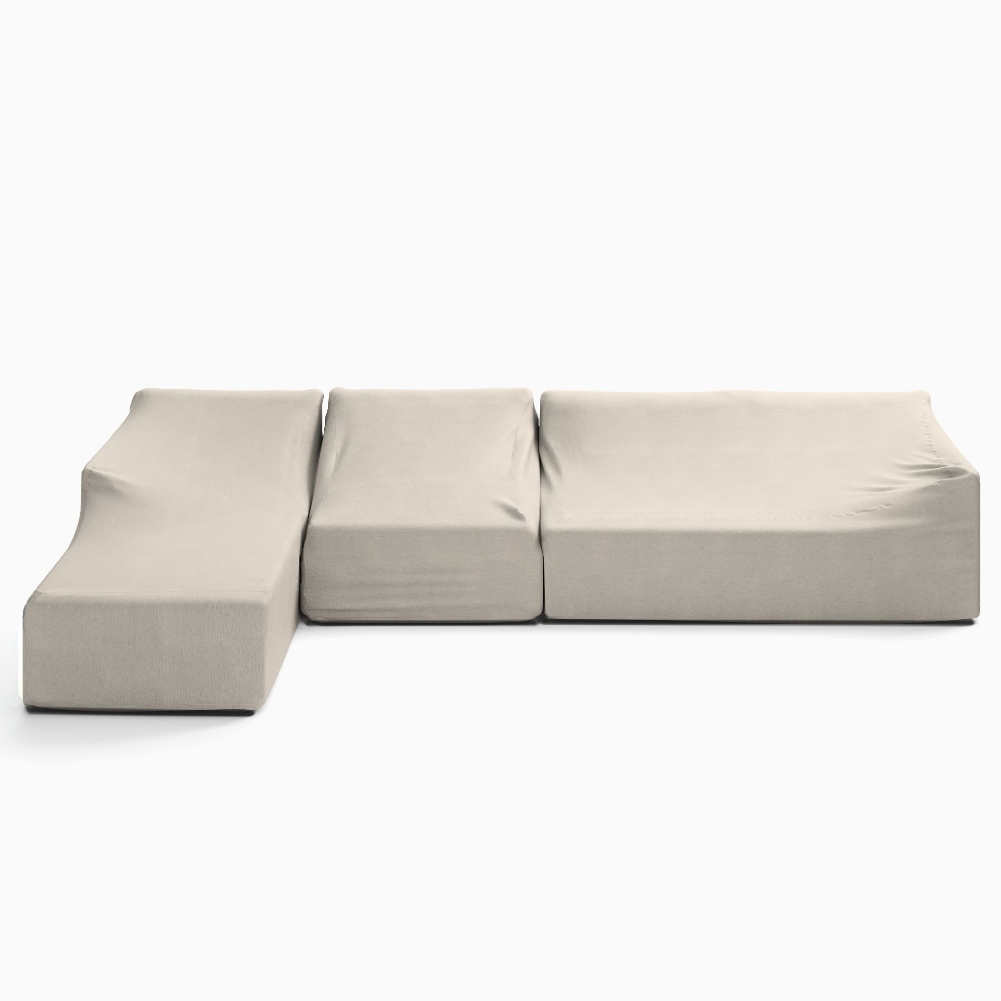 Coastal Outdoor 3-Piece Chaise Sectional Protective Cover | West Elm