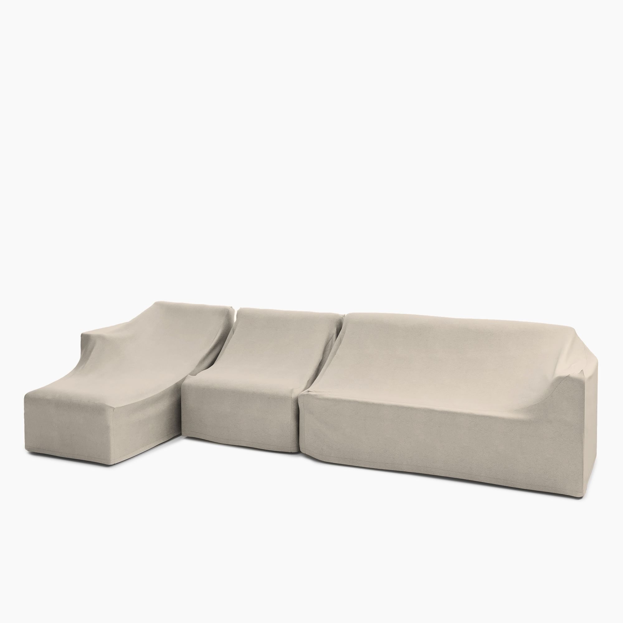Porto Outdoor 3-Piece Chaise Sectional Protective Cover | West Elm