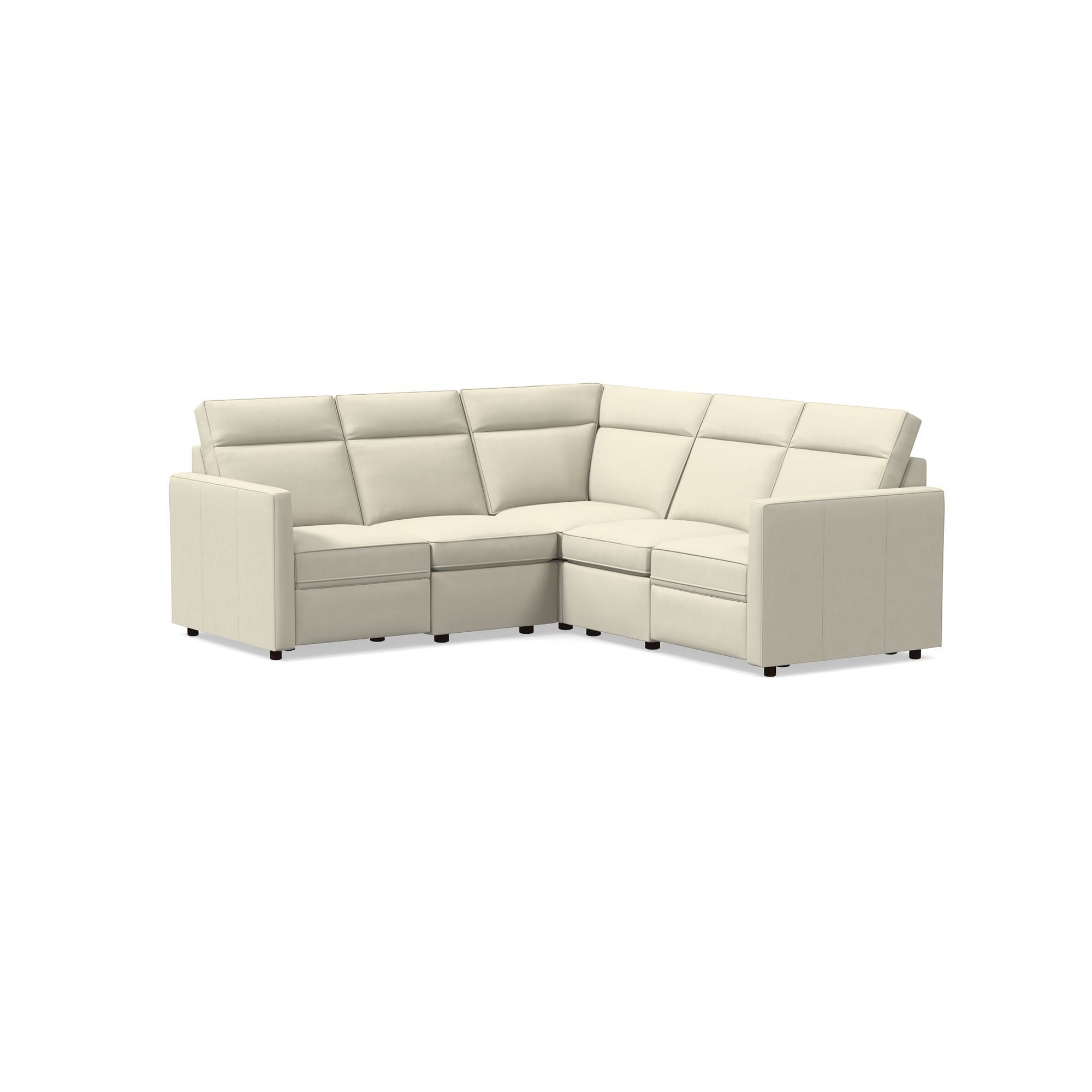 Harris Motion Reclining Leather 5-Piece L-Shaped Sectional (95") | West Elm