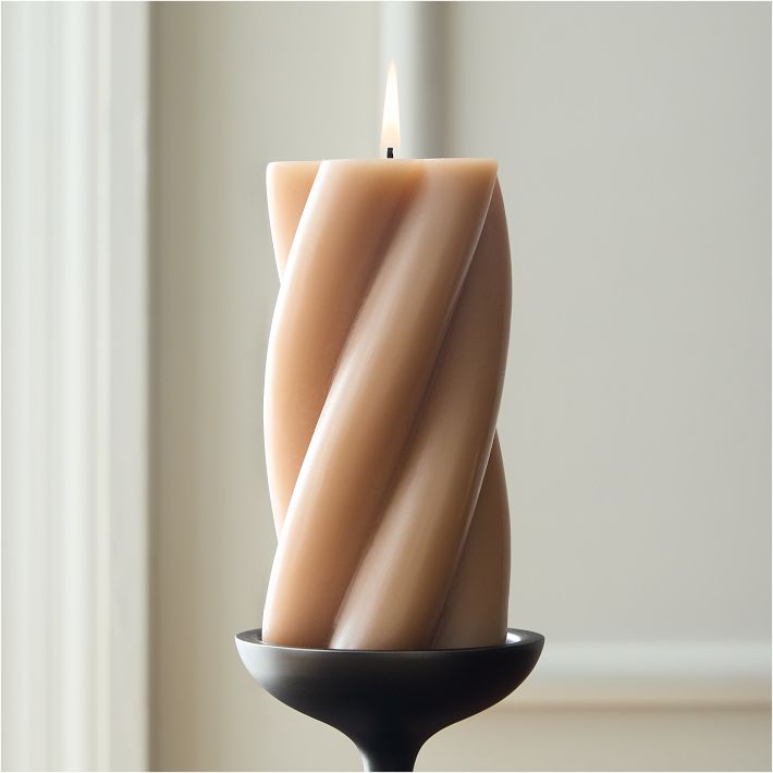 Chunky Twist Pillar Candles