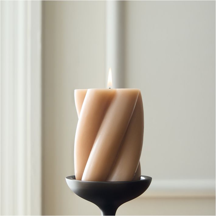 Chunky Twist Pillar Candles