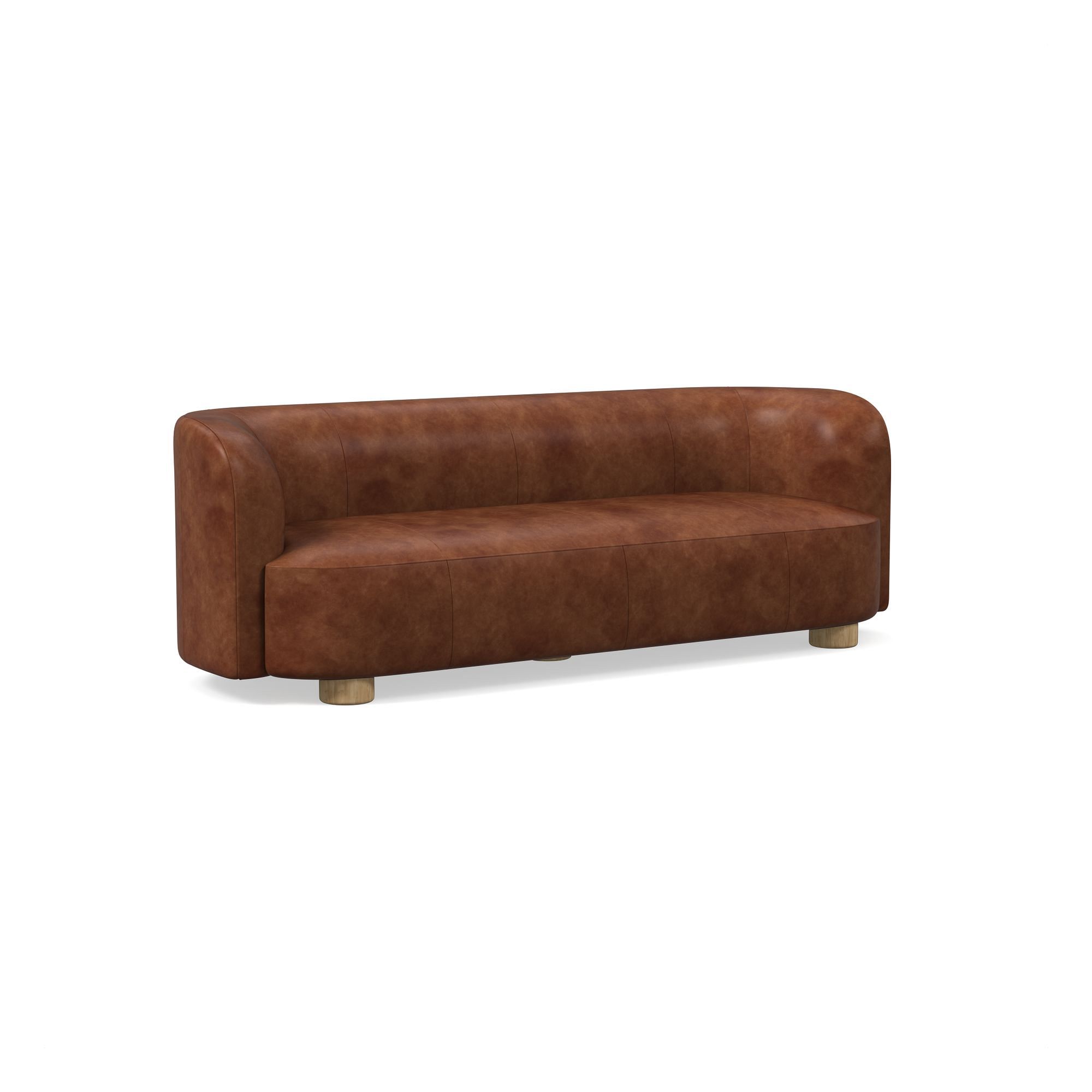 Laurent Leather Sofa (76"–96") | West Elm