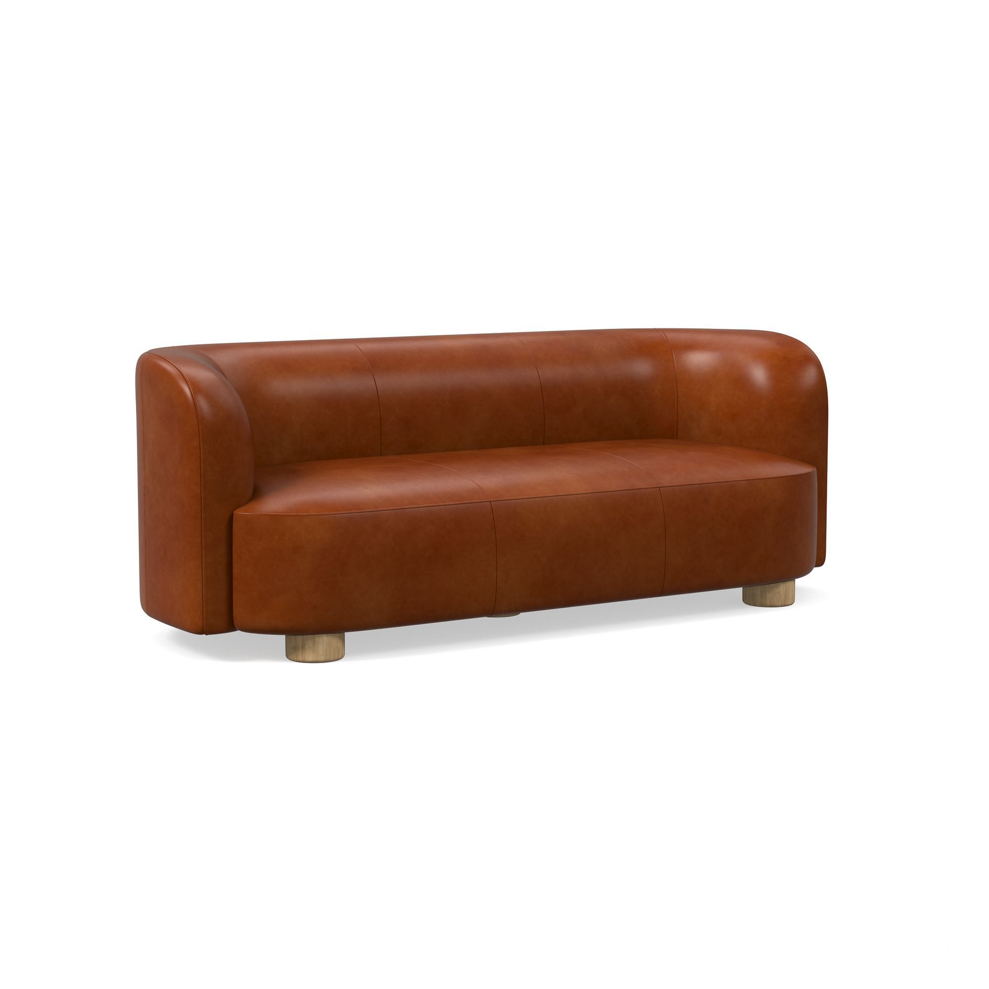 Laurent Leather Sofa (76"–96") | West Elm