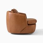 Crescent Leather Grand Swivel Chair