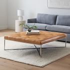 Maeve Square Leather Ottoman - Clearance