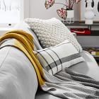 Modern Striped Cotton Knit Throw