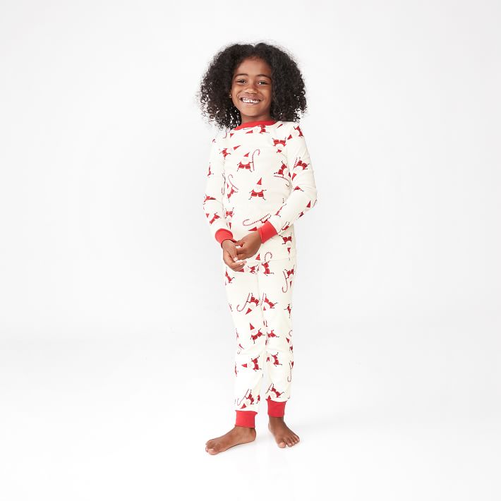 Organic Smiley Santa Pajamas - Kids