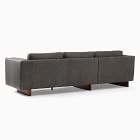 Anton Leather 2-Piece Chaise Sectional (105&quot;) - Wood Legs