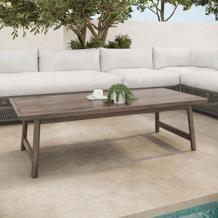 Nailah Outdoor Rectangle Coffee Table (55.1&quot;)