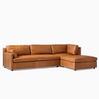 Marin Leather 3-Piece Ottoman Sectional (114&quot;)