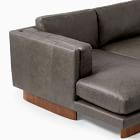 Anton Leather 2-Piece Chaise Sectional (105&quot;) - Wood Legs
