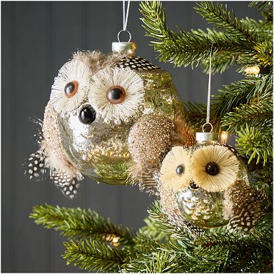 Owl Glass Ball Ornament
