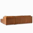Marin Leather 3-Piece Ottoman Sectional (114&quot;)