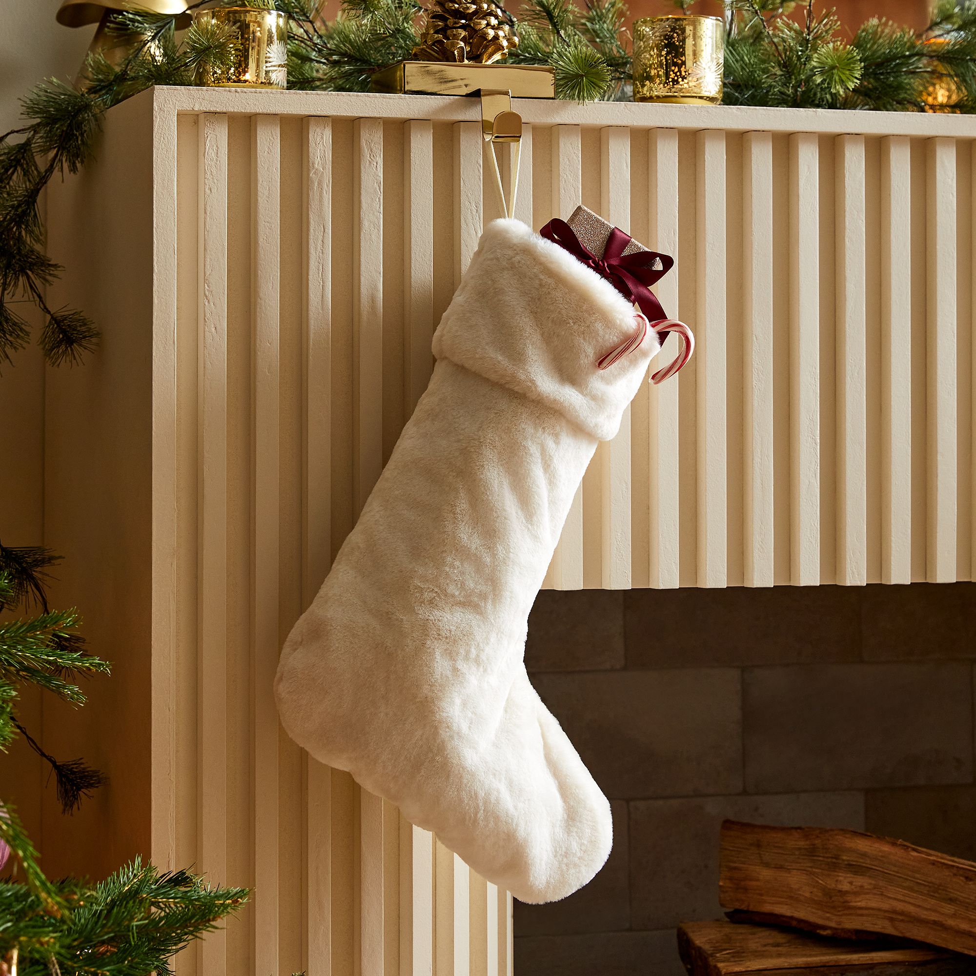 Plush Fur Stockings | West Elm