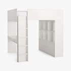 Milo Full Loft Bed w/ Desk - White