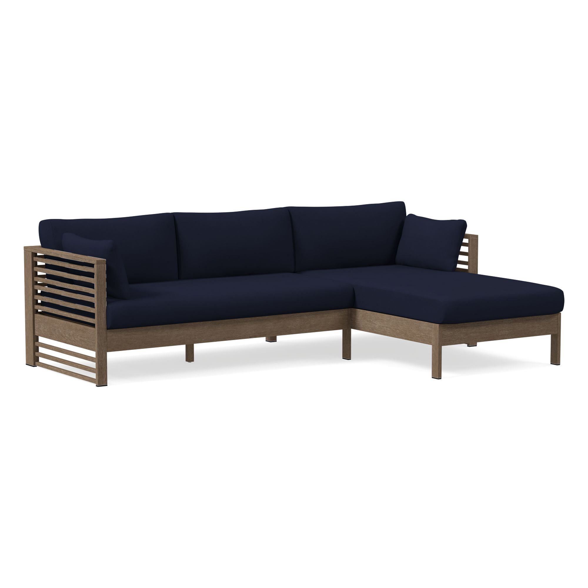 Santa Fe Slatted Outdoor -Piece Chaise Sectional Cushion Covers | West Elm