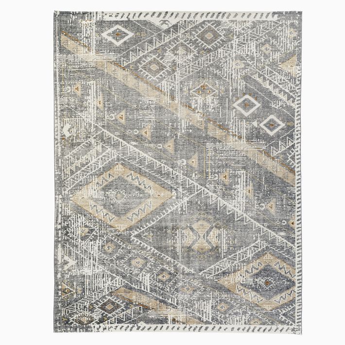 Open Box: Hand-Knotted Triangle Motif Rug -  8'x10',  Multi