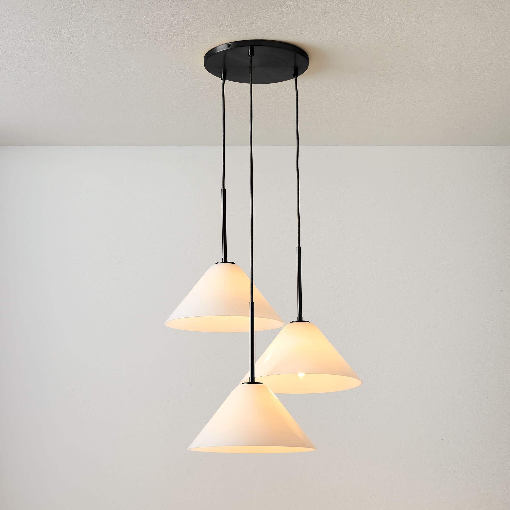 Sculptural 3-Light Cone Chandelier | West Elm