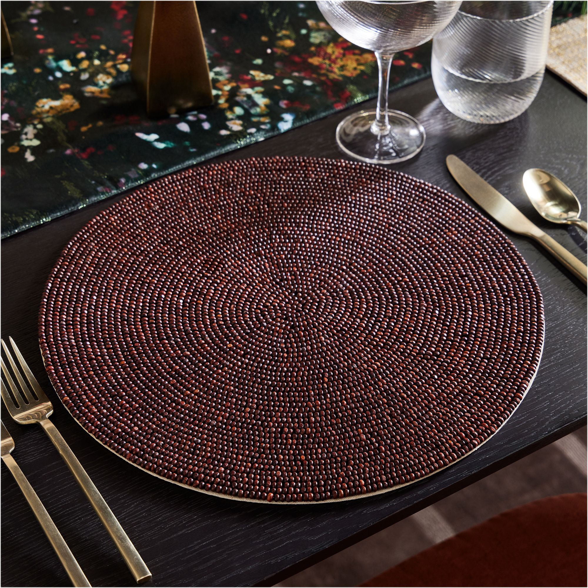 Wood Beaded Linens Placemats | West Elm