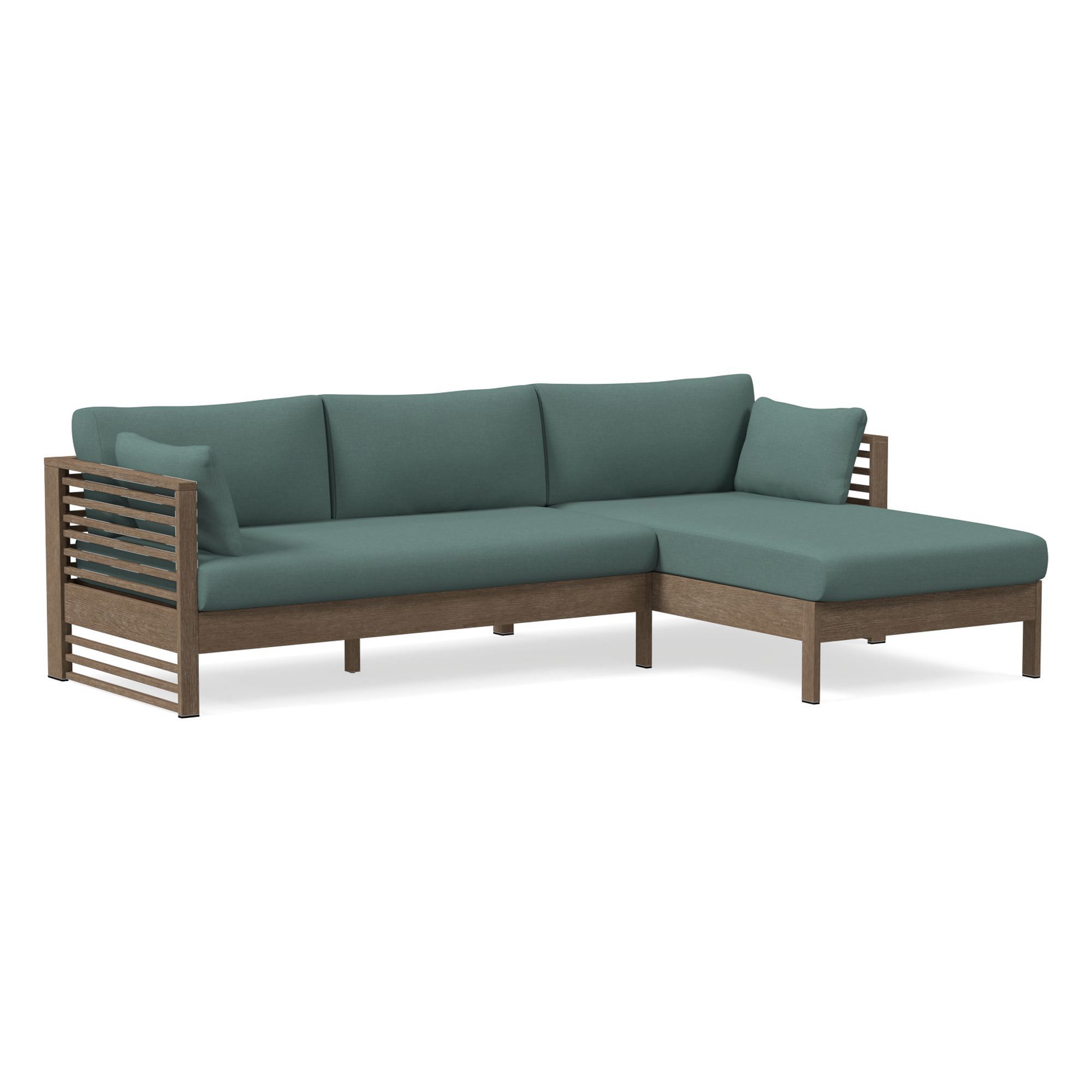 Santa Fe Slatted Outdoor -Piece Chaise Sectional Cushion Covers | West Elm