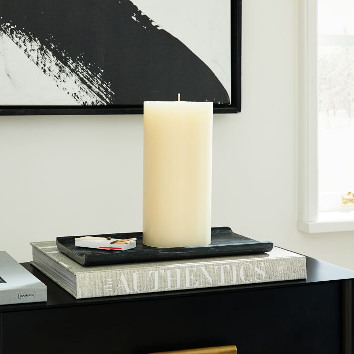 Unscented Wax Pillar Candle - 4"D X 8"H (set of 6)