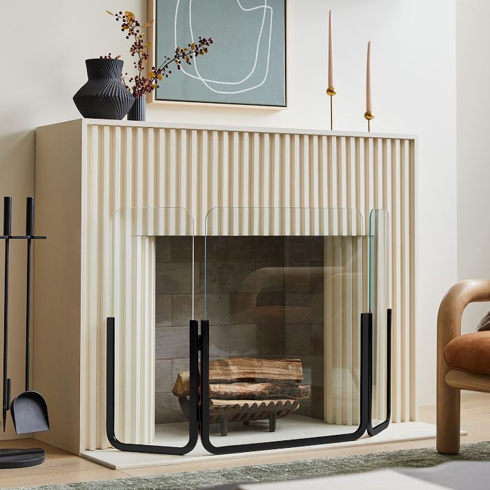 Willow Tri-Fold Fireplace Screen