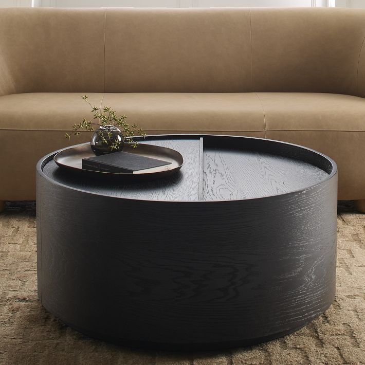 Volume Round Storage Drum Coffee Table | Modern Living Room 