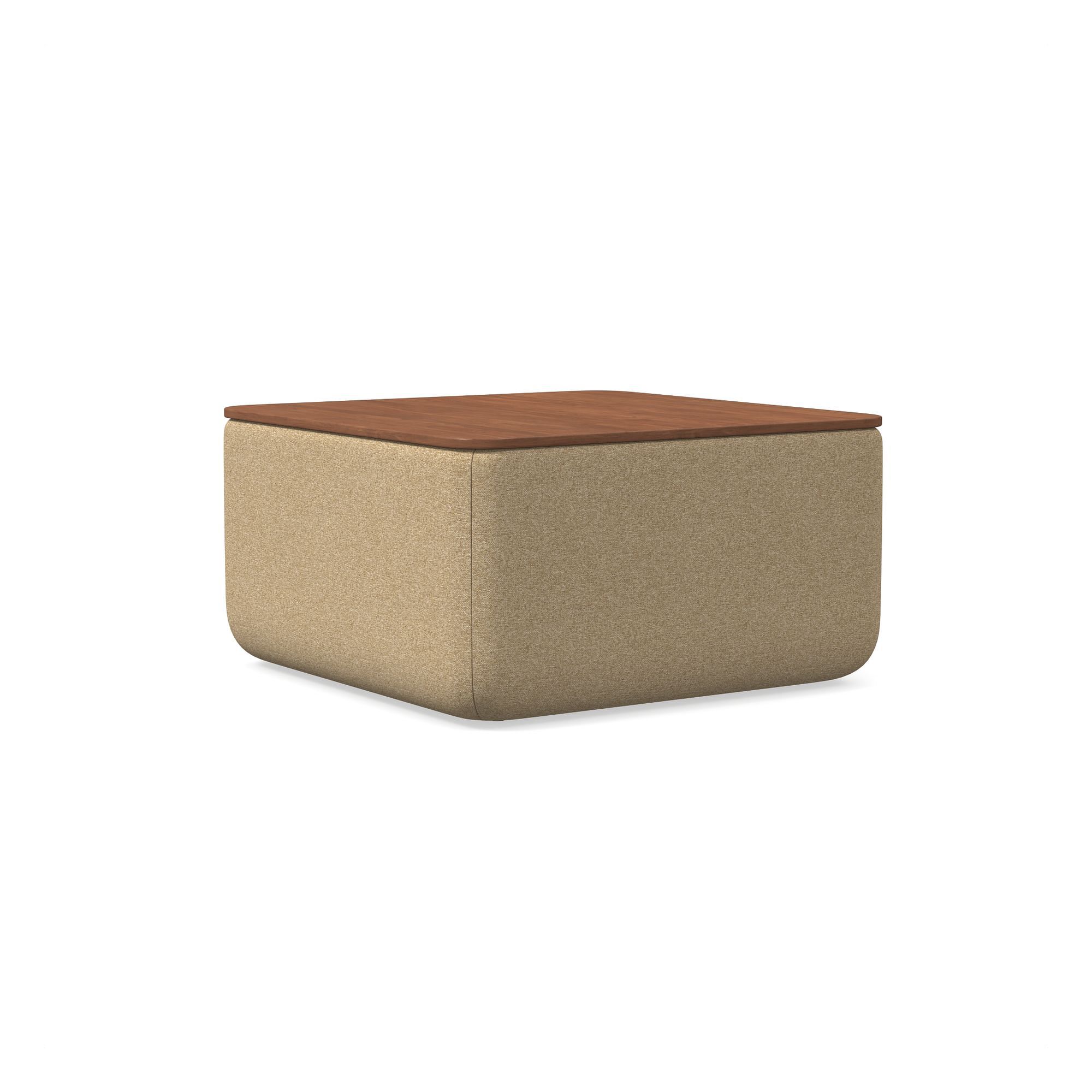 Upholstered Square Storage Ottoman | West Elm