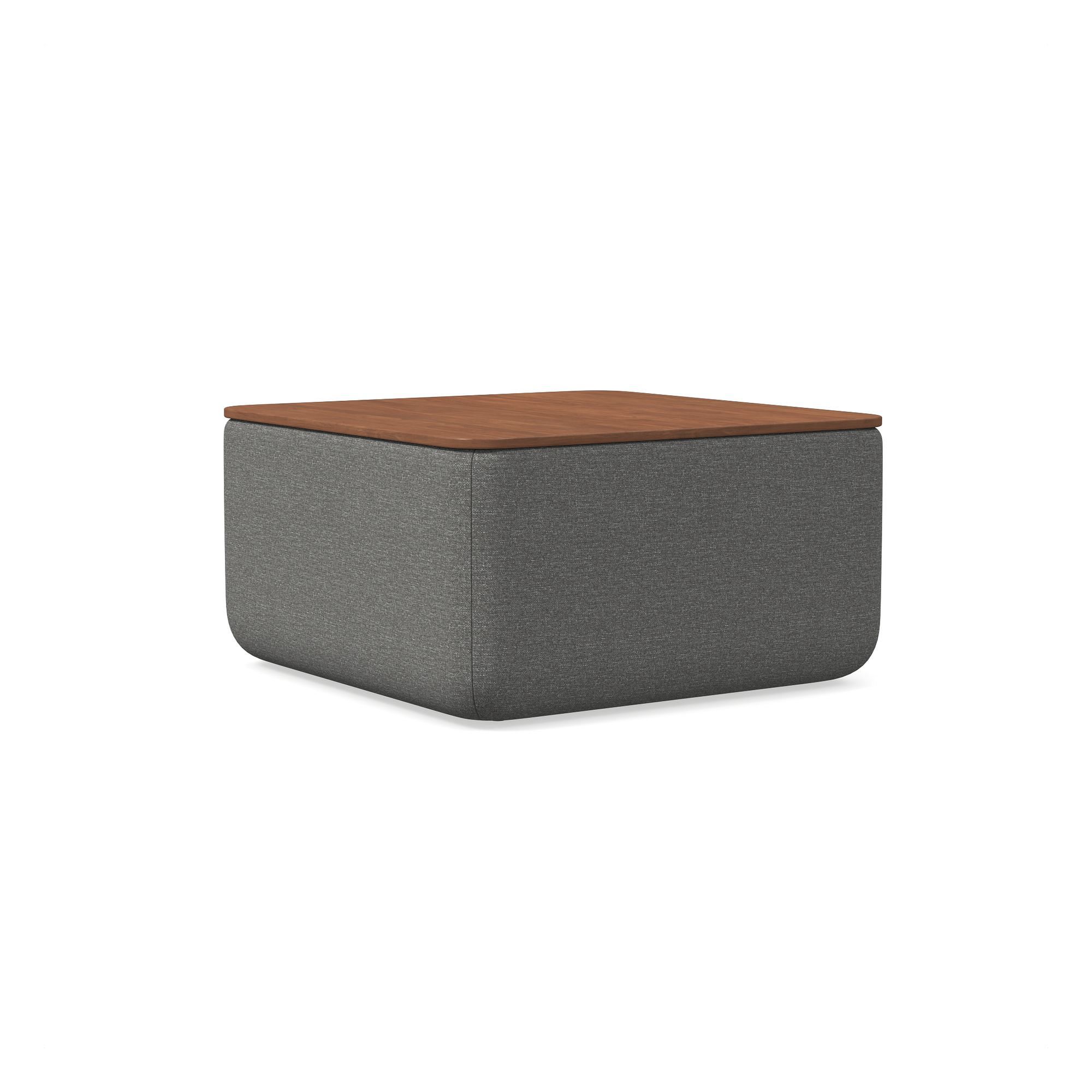 Upholstered Square Storage Ottoman | West Elm