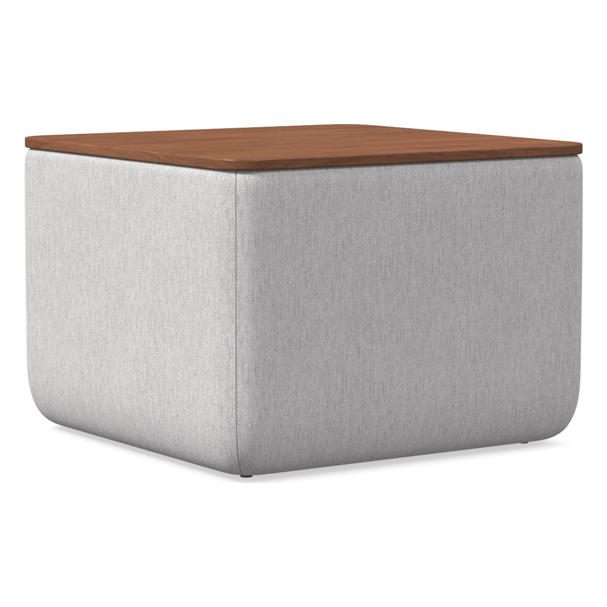 Upholstered Square Storage Ottoman | West Elm