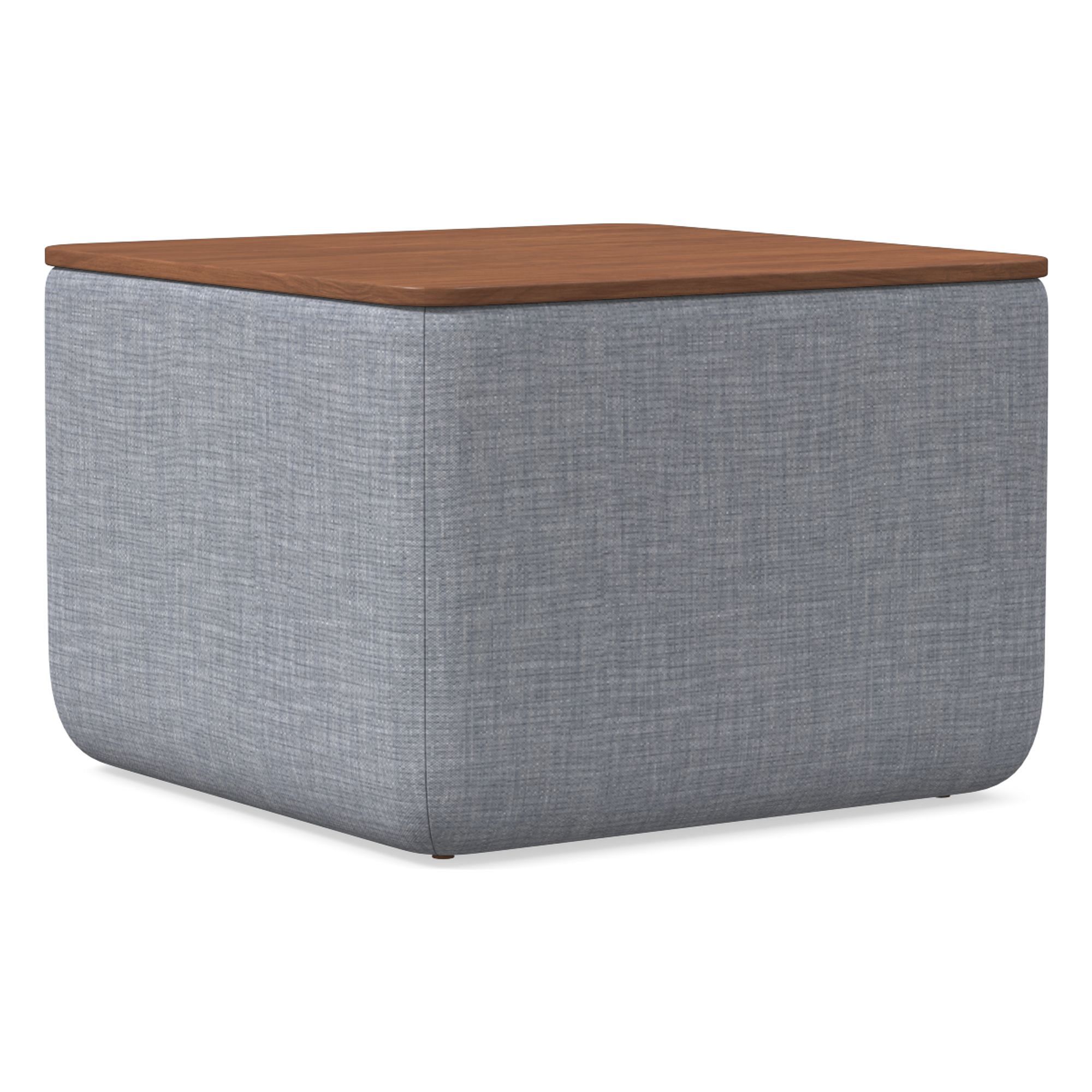 Upholstered Square Storage Ottoman | West Elm