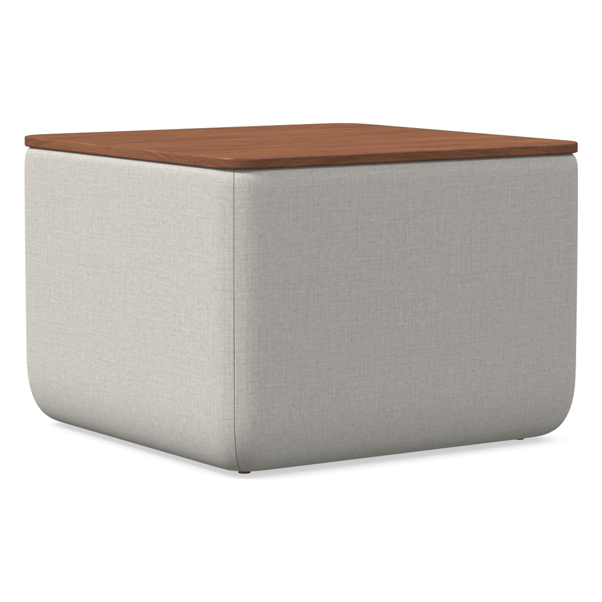 Upholstered Square Storage Ottoman | West Elm