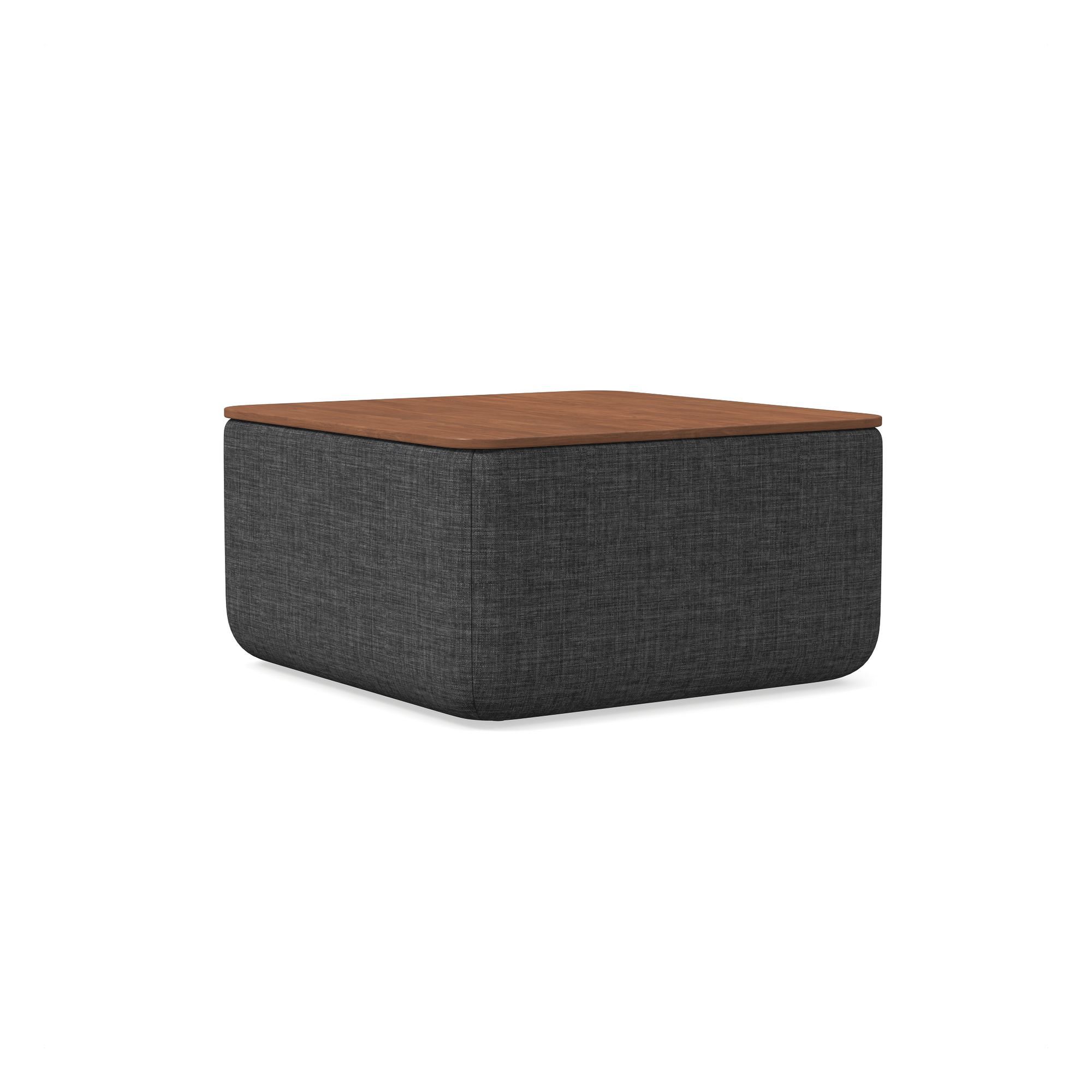 Upholstered Square Storage Ottoman | West Elm