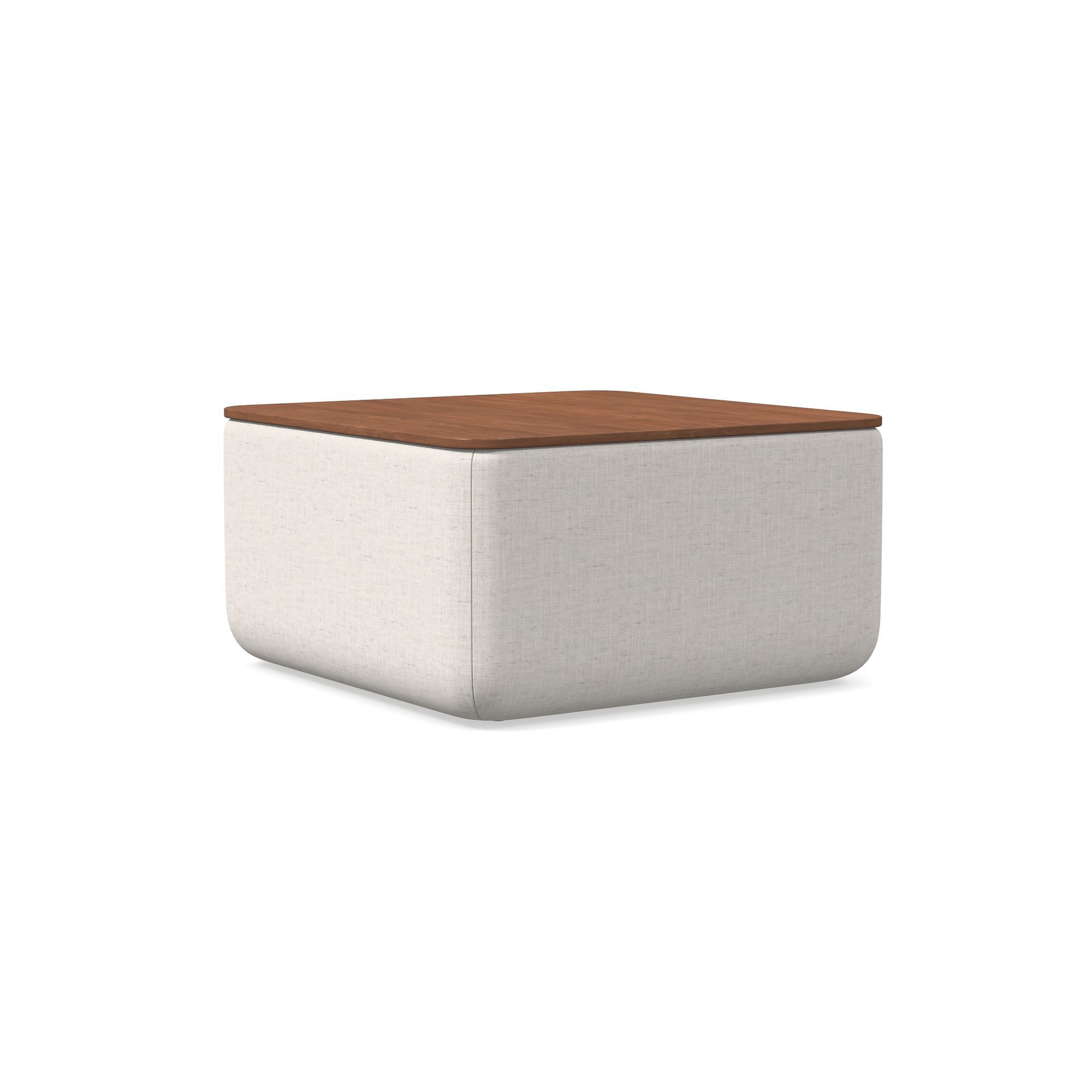 Upholstered Square Storage Ottoman | West Elm