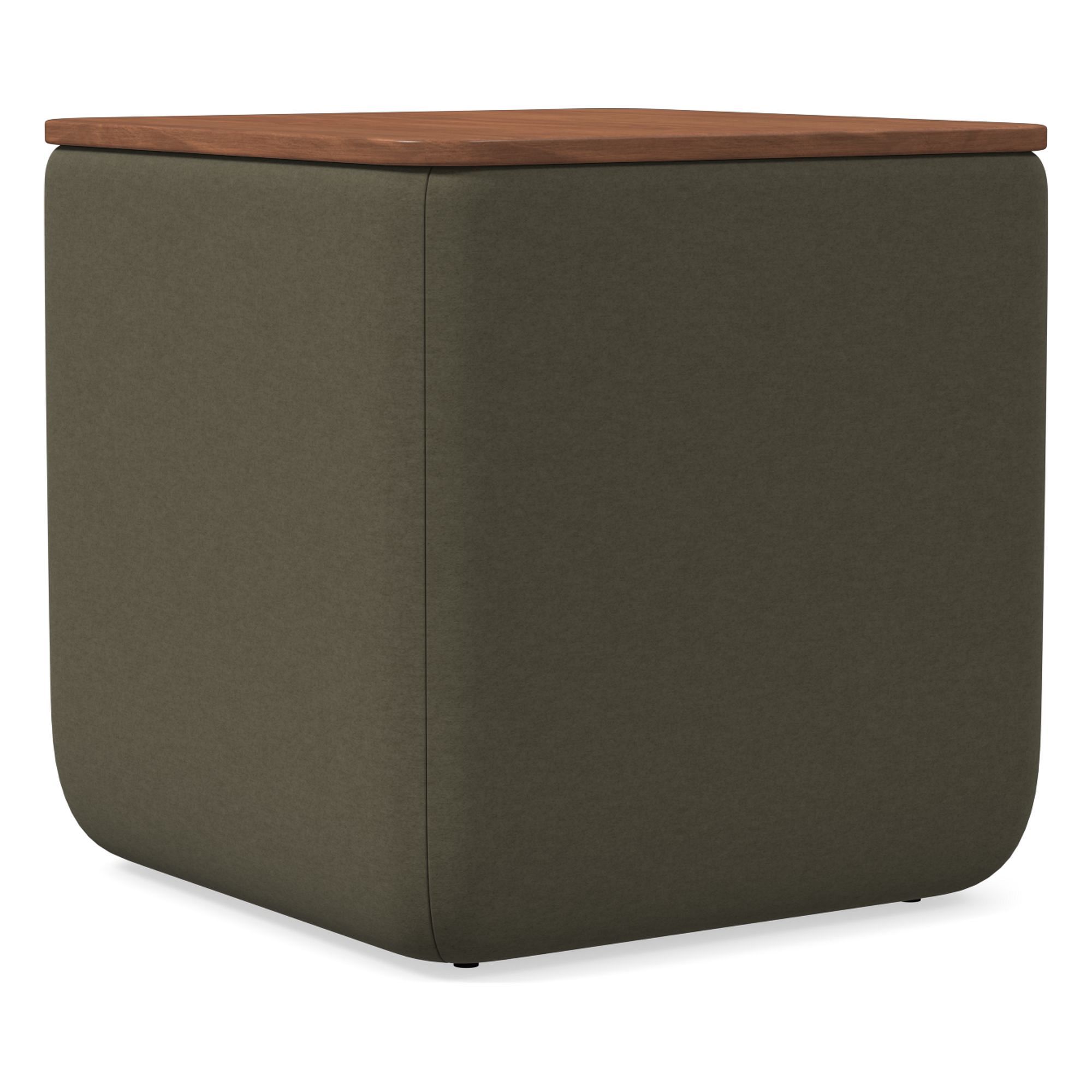 Upholstered Square Storage Ottoman | West Elm